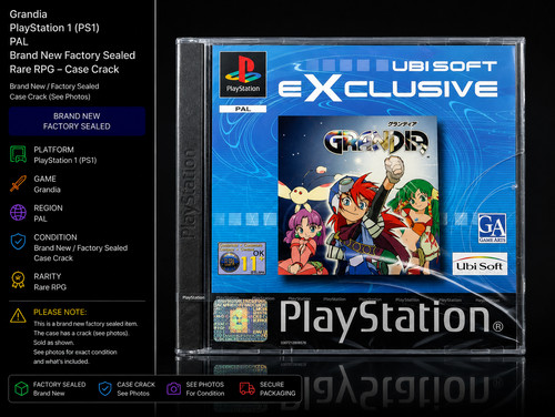 Grandia ps1 playstation pal - playstation,